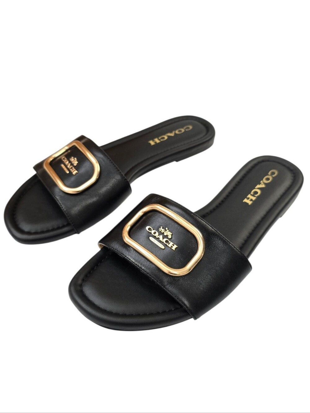 COACH Evy Slide Sandal Black US 7